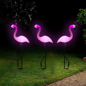 Solar Flamingo Lights 3 Pcs